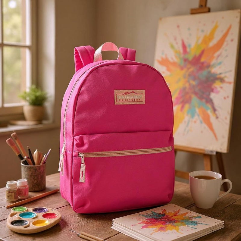 Trailmaker Classic 17 inch Backpacks with Adjustable Padded Straps | School Backpacks for Girls, Boys (Pink) - Image 5